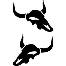 Buy Bull Skull Decal Sticker Online