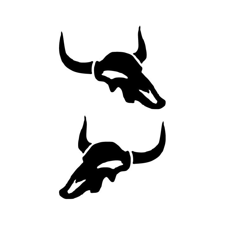 Buy Bull Skull Decal Sticker Online