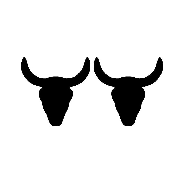 Buy Bull Skull Silhouette Decal Sticker Online