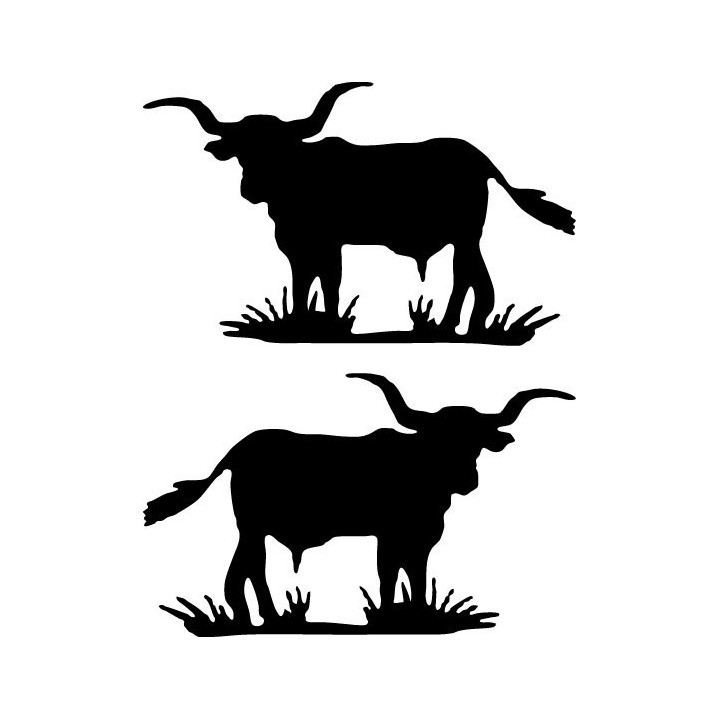 Buy Bull Standing In Tall Grass Decal Sticker Online