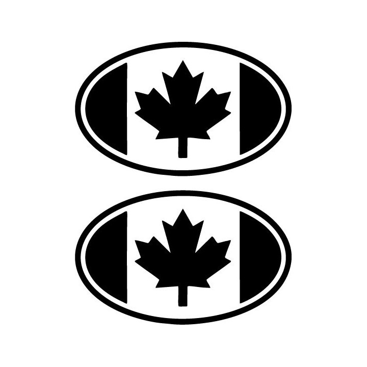 Buy Canada Flag Oval Sticker Online