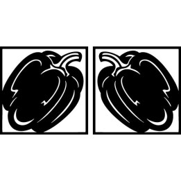 Capsicum Pepper Stickers – Bell Pepper Decals (2-Pack)