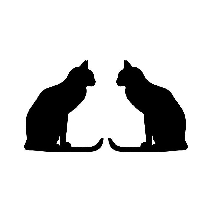 Buy Cat Sitting 6 Decal Sticker Online