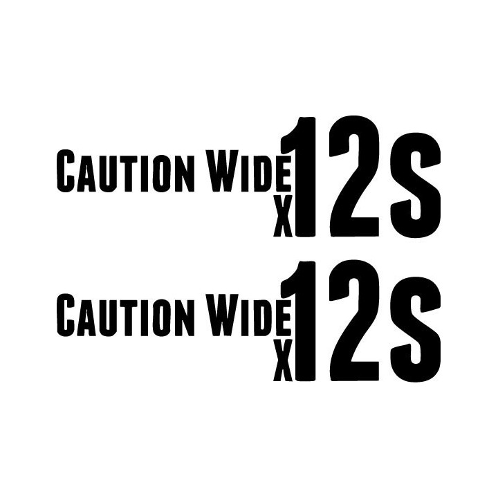 Buy Caution Wide Xs Vinyl Decal Sticker Online