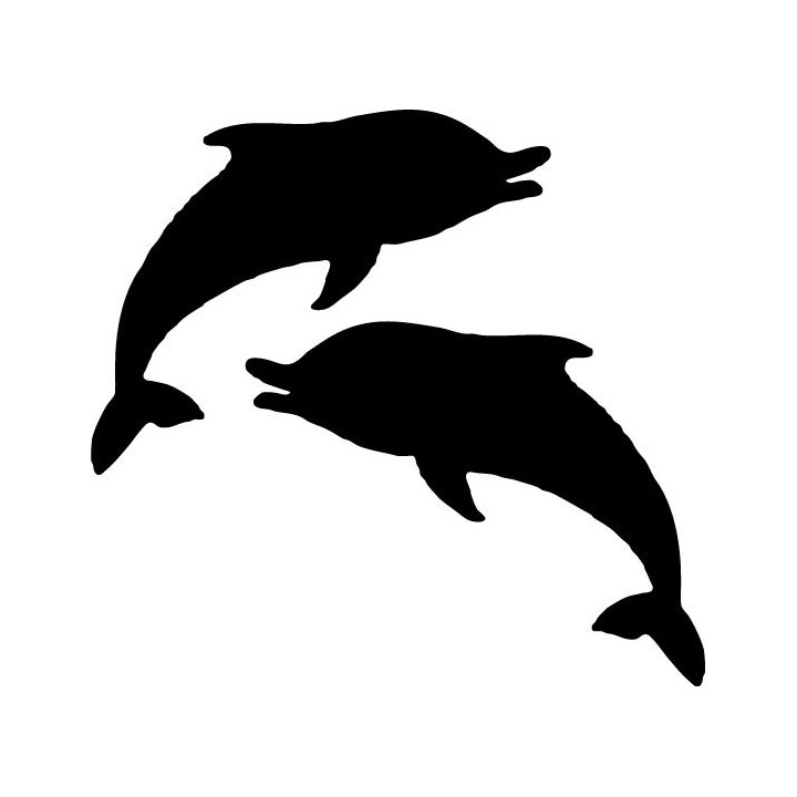 Dolphin Stickers – Marine Silhouette Decals (2-Pack)