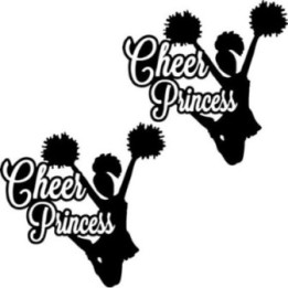 Cheer Princess Stickers – Cheerleading Decals (2-Pack)
