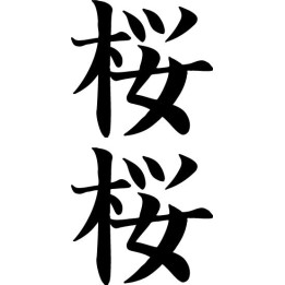 Sakura Kanji Stickers – Cherry Blossom Decals (2-Pack)