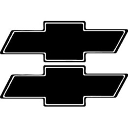 Buy Chevrolet Logo W Outline Sticker Online