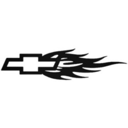 Buy Chevy Bow Tie Flame 2 Sticker Online