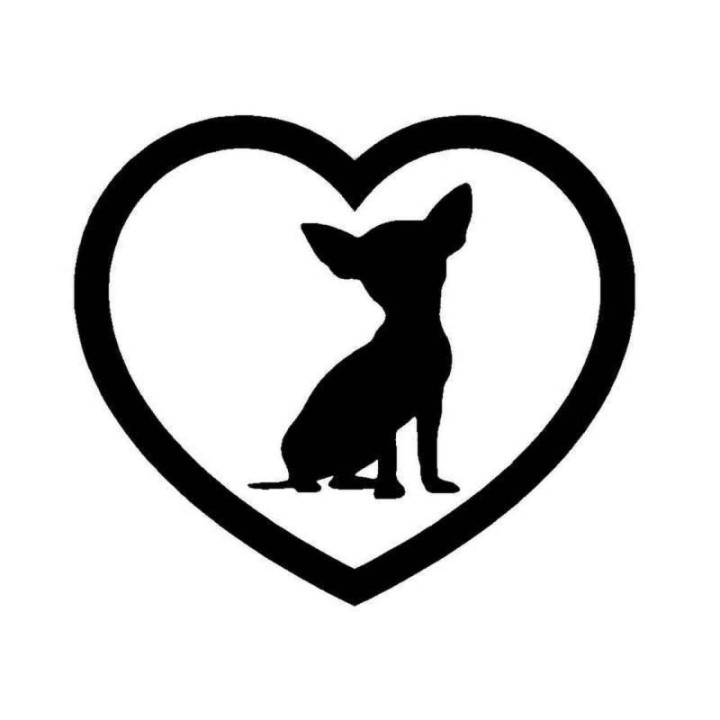 Buy Chihuahua Heart Dog Breed Puppy Vinyl Decal Sticker Online