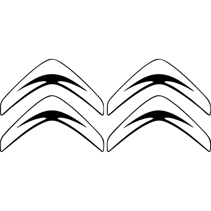 Citroën Style 2 Stickers – C3 C4 DS Performance Decals (2-Pack)