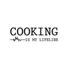 Cooking Is My Lifeline Stickers – Chef Quote Decals (2-Pack)