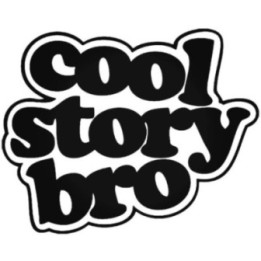 Cool Story Bro Stickers – JDM Funny Meme Decals (2-Pack)