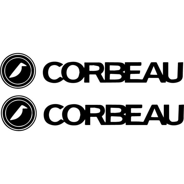 Corbeau Stickers – Racing Seat Competition Brand Decals (2-Pack)