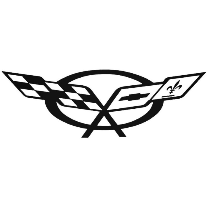 Buy Corvette Racing Flags Graphic Decal Sticker Online