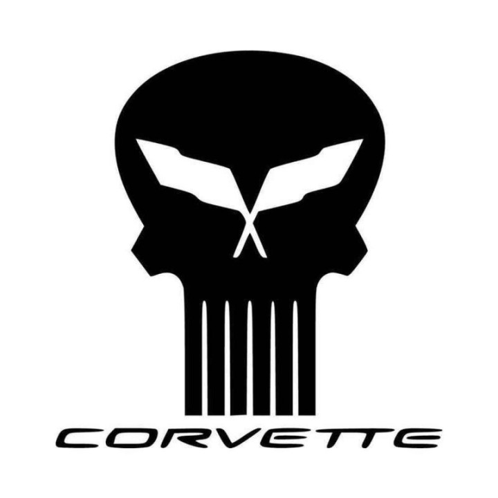 Buy Corvette Skull Ver Vinyl Decal Sticker Online