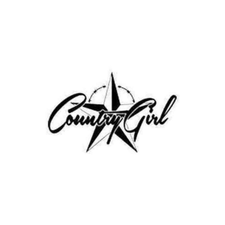 Country Girl Star Stickers – Western Cowgirl Decals (2-Pack)