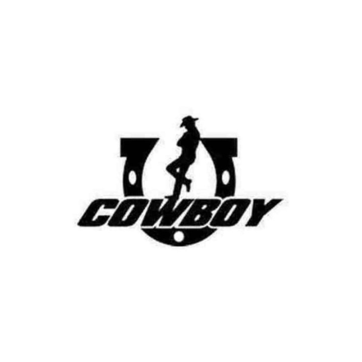 Cowboy Horseshoe Stickers – Western Rodeo Decals (2-Pack)