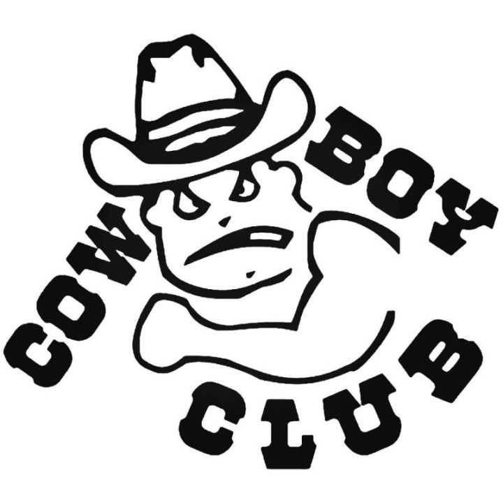 Cowboy Club Bad Boy Stickers – Western Decals (2-Pack)