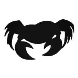 Crab Silhouette Stickers – Ocean Sea Life Decals (2-Pack)