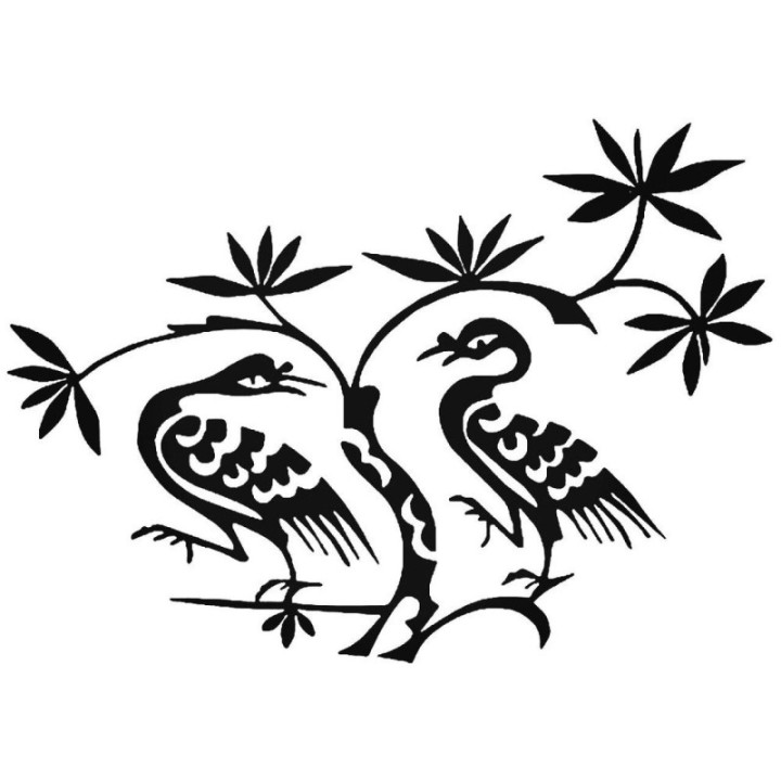 Buy Crane Flower Sticker Online