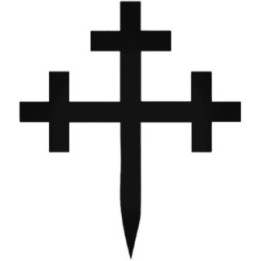 Cross Crosslet Fitchy Stickers – Heraldry Decals (2-Pack)
