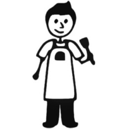 BBQ Dad Stick Figure Stickers – Family Car Decals (2-Pack)