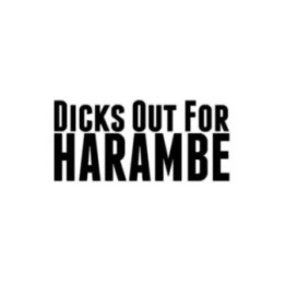 Buy Dicks Out For Harambe Vinyl Decal Sticker Online