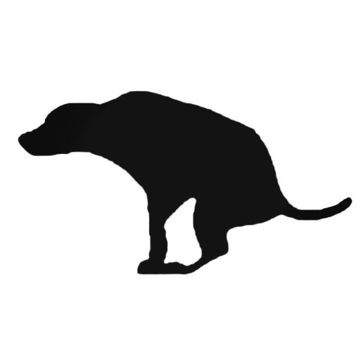 Buy Dog Shitting Decal Sticker Online