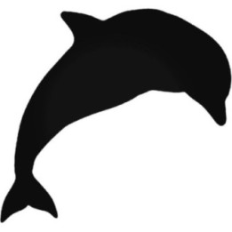 Dolphin Silhouette Stickers – Ocean Decals (2-Pack)