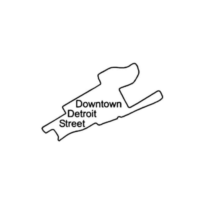 Buy Downtown Detroit Street Circuit Racetrack Decal Sticker Online