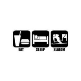 Buy Eat Sleep Slalom Decal Sticker Online