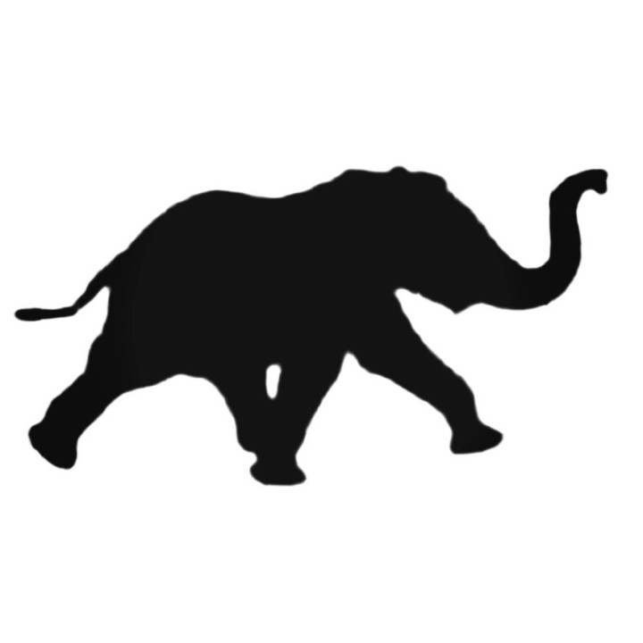 Buy Elephant Running Decal Sticker Online