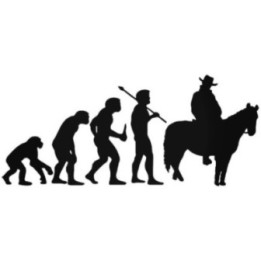 Evolution of Cowboy Stickers – Western Decals (2-Pack)