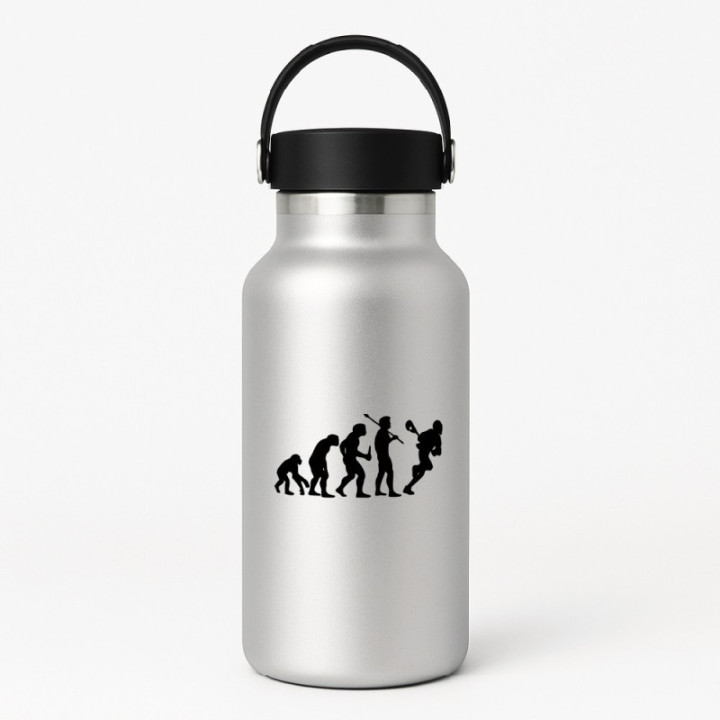 Evolution of Lacrosse Men Stickers – Sport Art Vinyl Decals (2-Pack)