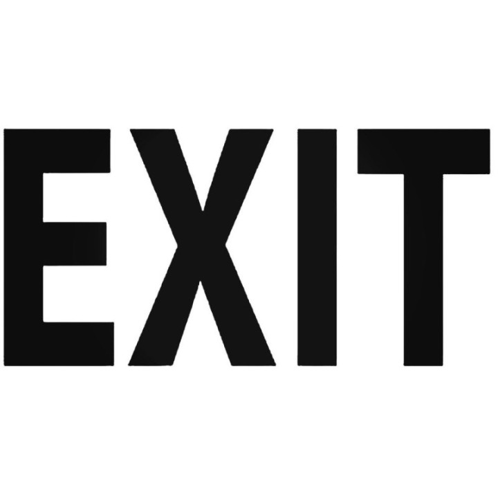 Exit Sign Stickers – Emergency Exit Door Decals (2-Pack)