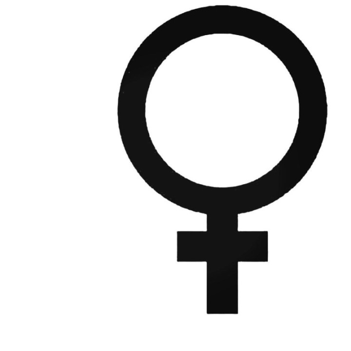Female Symbol Stickers – Venus Sign Decals (2-Pack)