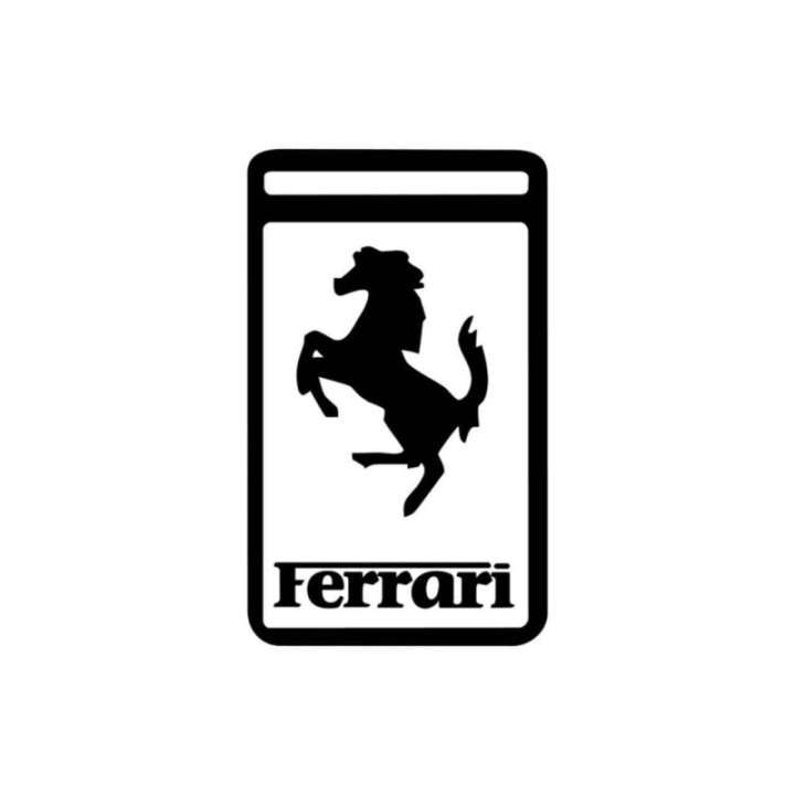 Buy Ferrari Rectangle Vinyl Decal Sticker Online