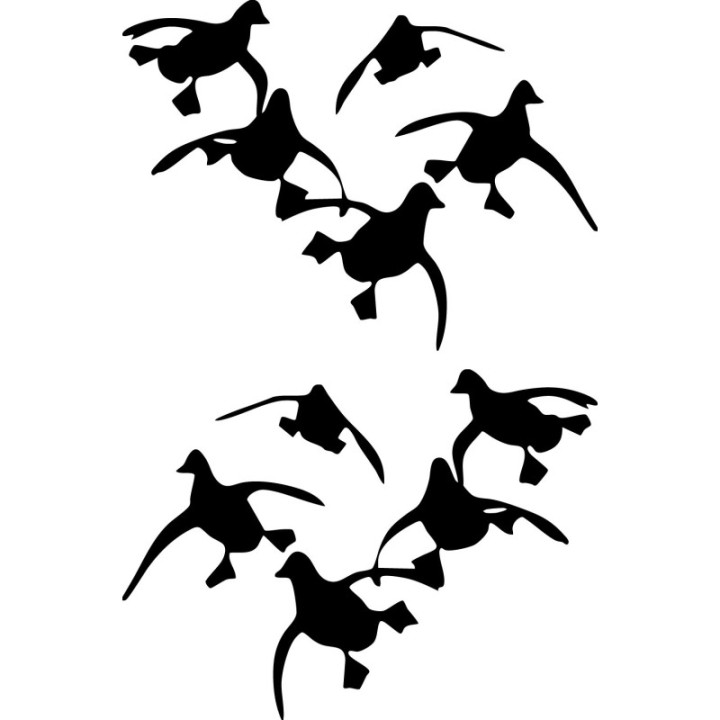 Flying Ducks Hunting Stickers – Waterfowl Vinyl Decals (2-Pack)