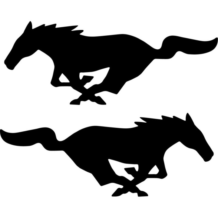 Ford Mustang Running Horse Stickers – Pony Car Emblem Decals (2-Pack)