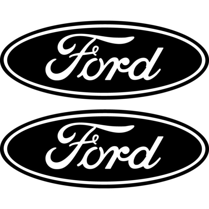 Ford Stickers - Classic Blue Oval Brand Decals (2-Pack)