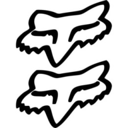 Fox Racing Logo Stickers – MX Enduro MTB Helmet Decals (2-Pack)