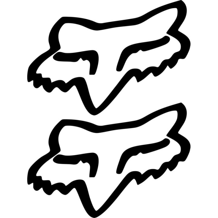 Fox Racing Logo Stickers – MX Enduro MTB Helmet Decals (2-Pack)