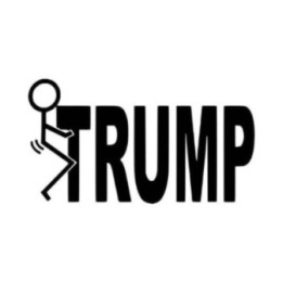 Anti-Trump Stick Figure Stickers – Protest Decals (2-Pack)