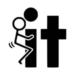 F**k It Stick Man Stickers – Funny Rude Decals (2-Pack)