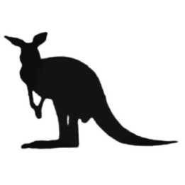 Buy Fuzzy Kangaroo Decal Sticker Online