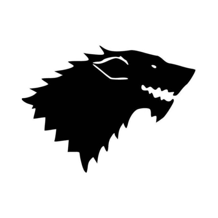Game of Thrones House Stark Direwolf Stickers (2-Pack)