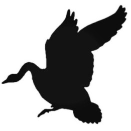 Flying Goose Silhouette Stickers – Waterfowl Decals (2-Pack)