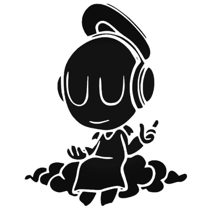 Anime Girl Headphones Stickers – JDM Music Decals (2-Pack)