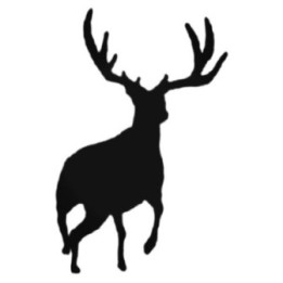 Stag Deer Silhouette Stickers – Wildlife Decals (2-Pack)